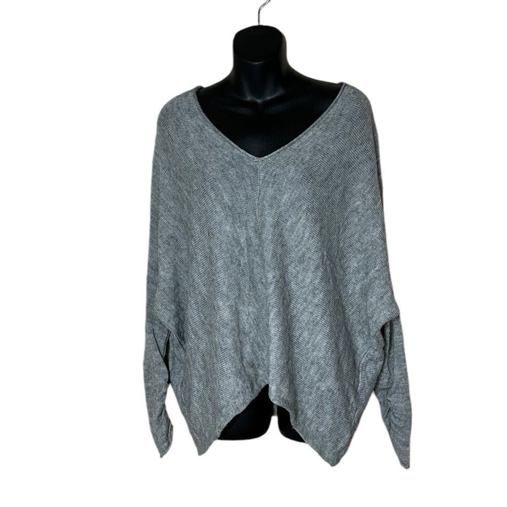 Free people alpaca wool assymetrical hem sweater soft cozy small knit